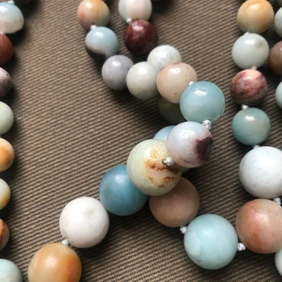 Rarities Carol Brodie 3 STRAND Amazonite Necklace - Picture 5 of 13